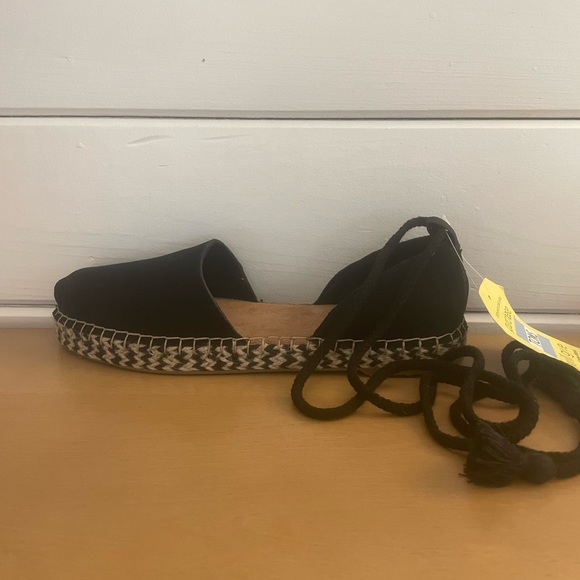 TOMS | Black Katalina Suede Lace Up Espadrilles *New in Box* - Picture 6 of 14